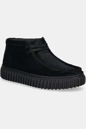 Clarks Półbuty skórzane CUR Torhill Hi damskie kolor na płaskim obcasie 26180971