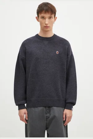 A Bathing Ape Sweter wełniany One Point męski kolor 1K80120305