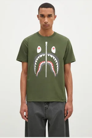 A Bathing Ape T-shirt bawełniany Shark męski kolor z nadrukiem 1K80110003