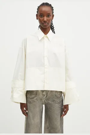 Maison Margiela Koszula bawełniana damska kolor relaxed z kołnierzykiem klasycznym S62DT0034.S47294