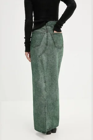 Maison Margiela Spódnica jeansowa kolor maxi prosta S62MI0021.S30652