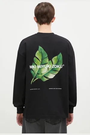 Mki Miyuki-Zoku Longsleeve bawełniany Leaf Long Sleeve Tee kolor z nadrukiem LEAF.LONG.SLEEVE.TEE