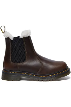 Dr. Martens Sztyblety 2976 Leonore damskie kolor na płaskim obcasie ocieplone DM32016777