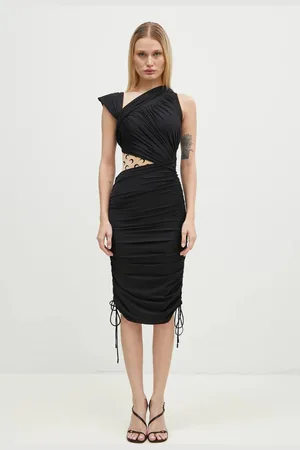 Marine Serre Sukienka Draped Jersey Draped Dress kolor mini dopasowana WDR303A.RJER0018