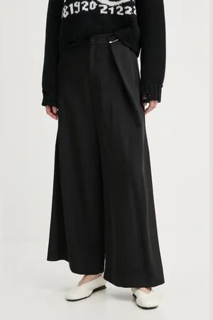 Maison Margiela Spodnie damskie kolor szerokie high waist S62KB0217.M35225