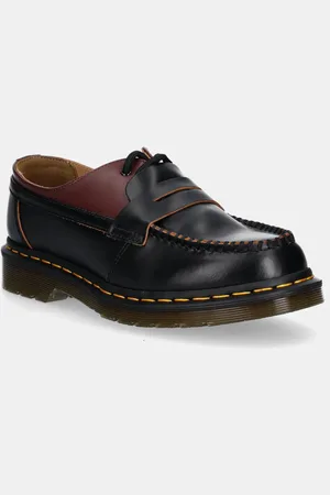 Maison Margiela Mokasyny skórzane x Dr. Martens damskie kolor na płaskim obcasie S66WR0029.P8031