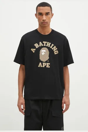 A Bathing Ape T-shirt bawełniany Sta Houndstooth College męski kolor z nadrukiem 1K80110338