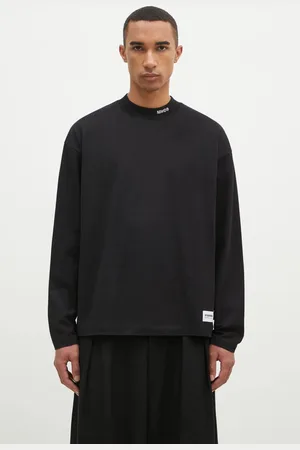 NEIGHBORHOOD Longsleeve bawełniany ClaSSic Mockneck Longsleeve kolor gładki 242FPNH.CSM09