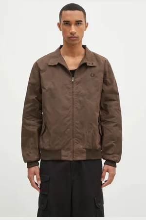 Fred Perry Kurtka bomber Made In England Wax Harrington męski kolor przejściowa J8578.Q21
