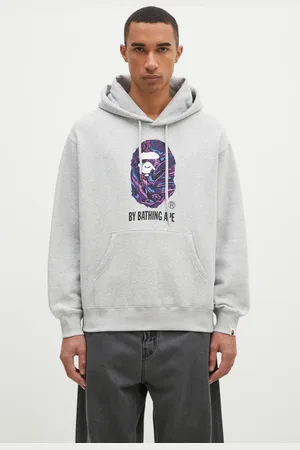A Bathing Ape Bluza Marbling Camo By Bathing Ape Relaxed Fit męska kolor z kapturem z nadrukiem 1K80114305