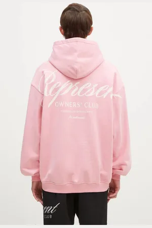 Represent Bluza bawełniana Owners Club Script Hoodie męska kolor z kapturem z nadrukiem OCM41200.518