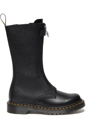 Dr. Martens Botki skórzane 1b99 Frnt Zip damskie kolor na płaskim obcasie DM32053001