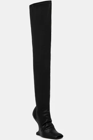Rick Owens Kozaki CANTILEVER 11 damskie kolor na koturnie LI02D5801LS