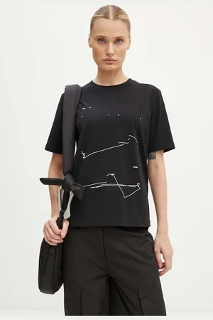HELIOT EMIL T-shirt kolor z nadrukiem W.09.126.BLK01