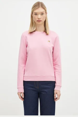 Maison Kitsuné Bluza bawełniana Fox Head Patch Regular Sweatshirt damska kolor gładka LW00302KM0001