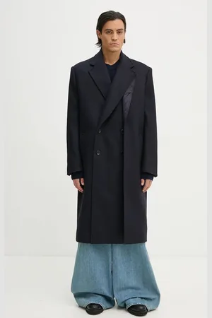 Y / PROJECT Płaszcz wełniany DOUBLE FRONT COAT kolor przejściowy dwurzędowy 201CO006
