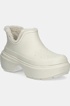 Crocs Botki Stomp Lined Shorty Boot damskie kolor na platformie ocieplone 210673.0JI
