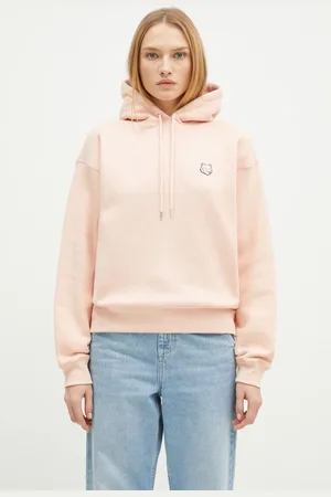 Maison Kitsuné Bluza bawełniana Bold Fox Head Patch Comfort Hoodie damska kolor z kapturem gładka MW00704KM0307