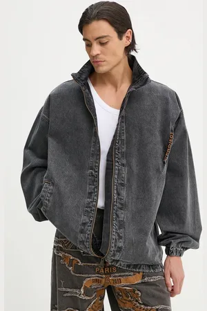 Y / PROJECT Kurtka jeansowa EVERGREEN PINCHED LOGO DENIM WINDBREAKER męska kolor przejściowa oversize 207JA002