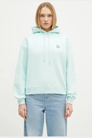 Maison Kitsuné Bluza bawełniana Bold Fox Head Patch Comfort Hoodie damska kolor z kapturem gładka MW00704KM0307
