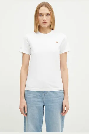 Maison Kitsuné T-shirt bawełniany Baby Fox Patch Regular Tee Shirt damski kolor MW00110KJ0008