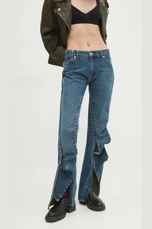 Y / PROJECT Jeansy EVERGREEN HOOK AND EYE SLIM JEANS damskie high waist 107PA002