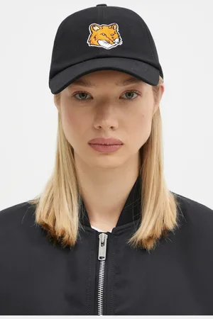Maison Kitsuné Czapka z daszkiem bawełniana Large Fox Head kolor z aplikacją MM06103WW0096