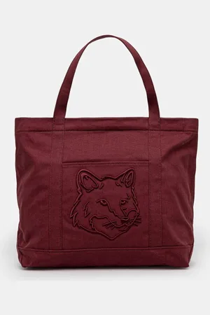 Maison Kitsuné Torba bawełniana Fox Head kolor LW05104WW0107