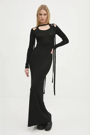 Y / PROJECT Sukienka MULTISCARF LONG SLEEVE KNIT DRESS kolor maxi dopasowana 106DR008