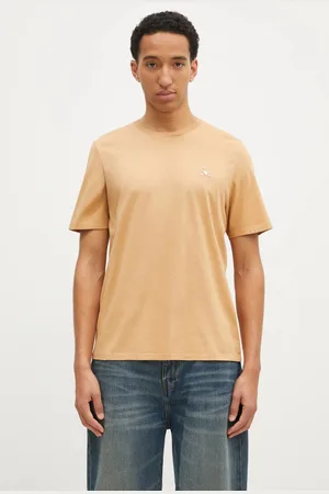 Maison Kitsuné T-shirt bawełniany Chillax Fox Patch Regular Tee Shirt męski kolor z aplikacją LM00110KJ0008