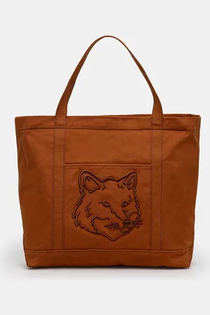 Maison Kitsuné Torba bawełniana Fox Head kolor LW05104WW0107