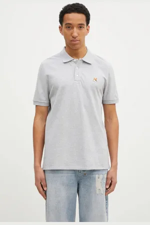 Maison Kitsuné Polo bawełniane Fox Head Patch Regular Polo kolor z aplikacją LM00208KJ7002