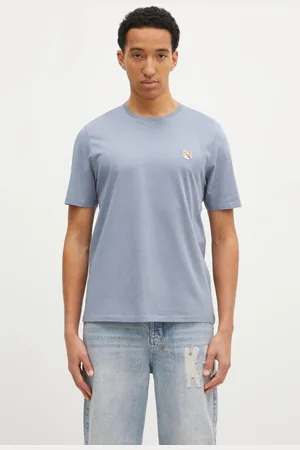Maison Kitsuné T-shirt bawełniany Fox Head Patch Regular Tee Shirt męski kolor z aplikacją LM00104KJ0008