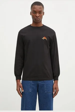 Wacko Maria Longsleeve bawełniany Tim Lehi kolor gładki 24FW-WMT-LT01