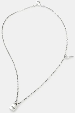 NEIGHBORHOOD Naszyjnik srebrny Padlock Necklace 242IVNH.AC02