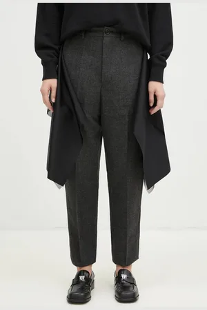 UNDERCOVER Spodnie wełniane Pants kolor proste high waist UC2D1505