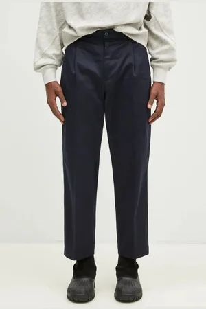 Wacko Maria Spodnie bawełniane Double Pleated Chino Trousers kolor proste 24FW-WMP-PT02