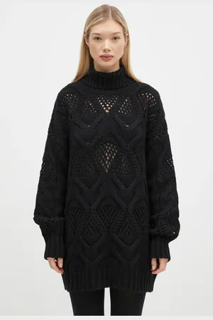 Sportmax Sweter wełniany Edicola damski kolor ciepły z golfem 2422366102600