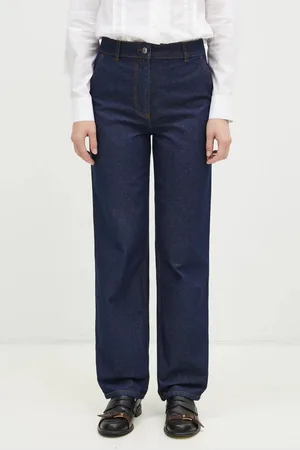 Maison Kitsuné Jeansy Straight Denim damskie high waist NW01113WW0081
