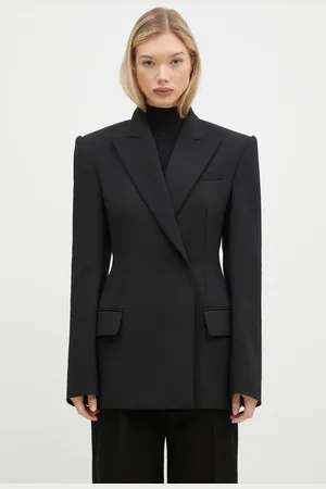 Sportmax Marynarka wełniana Danzica kolor dwurzędowa gładka 2422046014600