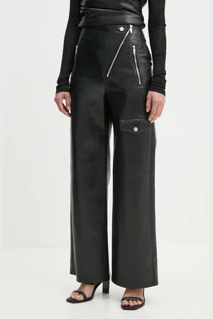Nanushka Spodnie HAYES damskie kolor proste high waist NW24FWPA45300