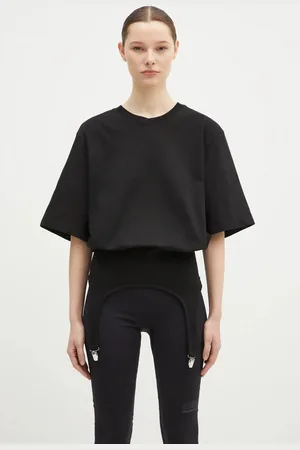 Fiorucci T-shirt bawełniany Suspender Belt damski kolor W01FMTSH263CJ01BK01