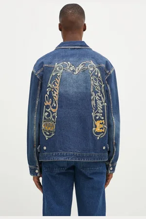 Evisu Kurtka jeansowa Sheridan Daicock Printed męska kolor przejściowa 2EAHTM4SJ1015