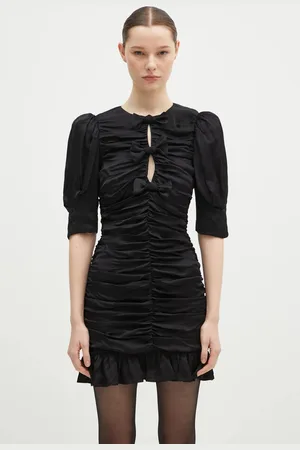 ROTATE Sukienka Satin Mini Ruffle kolor mini dopasowana 114054100