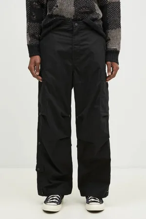 Maharishi Spodnie bawełniane Original Cargo Snopants Loose kolor proste 5300.BLACK