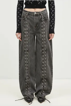 ROTATE Jeansy damskie high waist 113887100