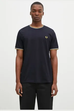 Fred Perry T-shirt bawełniany Twin Tipped T-Shirt męski kolor gładki M1588.W53