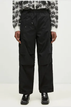 Maharishi Spodnie bawełniane Asym Cargo Track Pants kolor proste 5307.BLACK