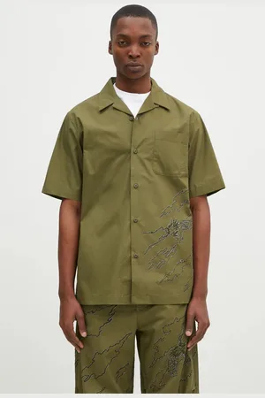 Maharishi Koszula bawełniana Dpm: Sparse Bonsai Camo Shirt męska kolor regular 5336.OLIVE