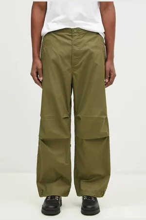 Maharishi Spodnie bawełniane Bonsai Landscape Loose Snopants kolor proste 5346.OLIVE